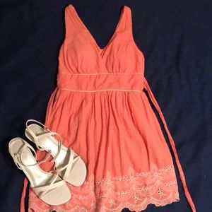 Coral spring dress